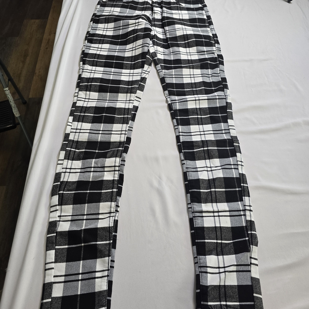 Black and White Plaid Pants
